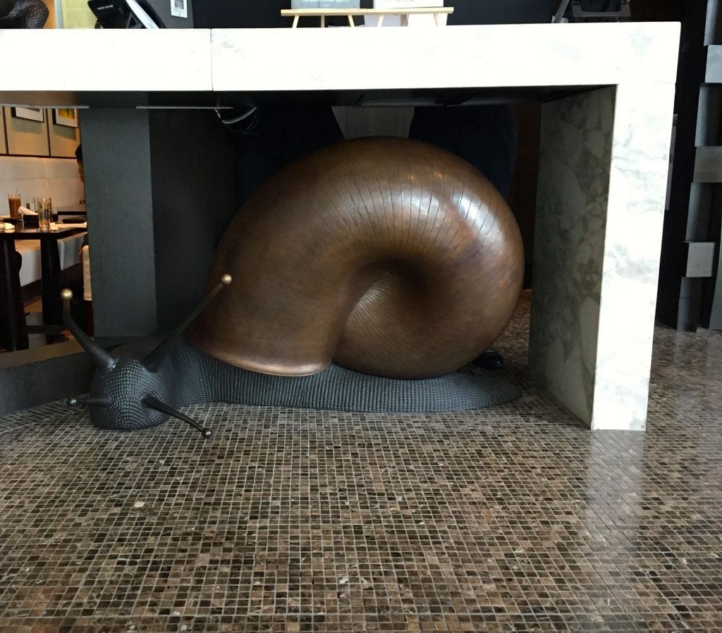 Snail Sculpture, The French Kitchen, Grand Hyatt Tokyo, Roppongi Hills, Japan