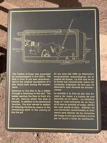 Kuaua Kiva Explanation and Depiction, Coronado Historic Site, New Mexico