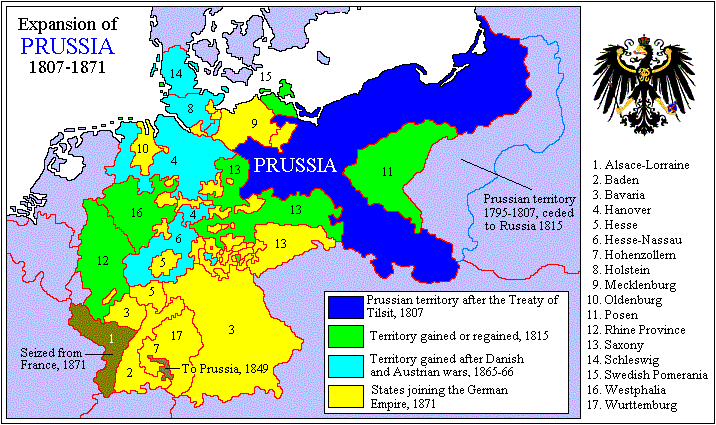 Map Of Prussia, 1807-1871