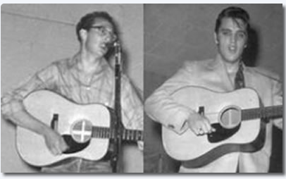 Elvis Presley and Buddy Holly, 1955, Lubbock, Texas