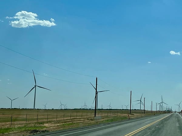 Wind Turbines, U.S. Route 82, Lubbock, Texas