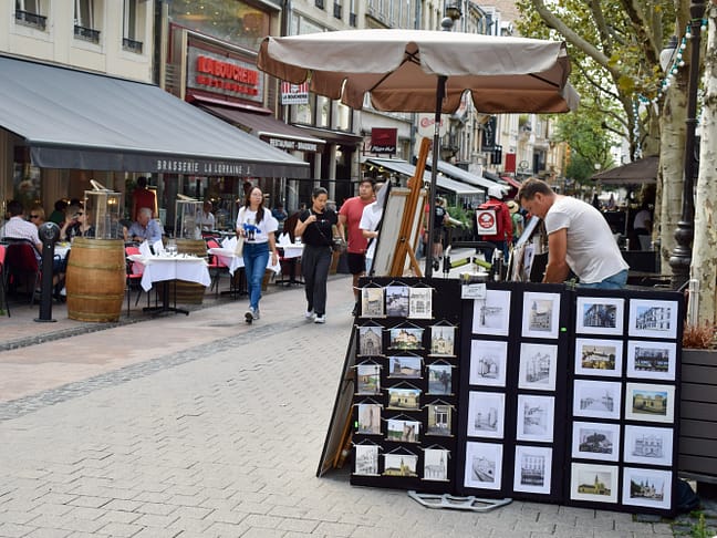 Place D'Armes Artist Booth And Restaurants, Luxembourg