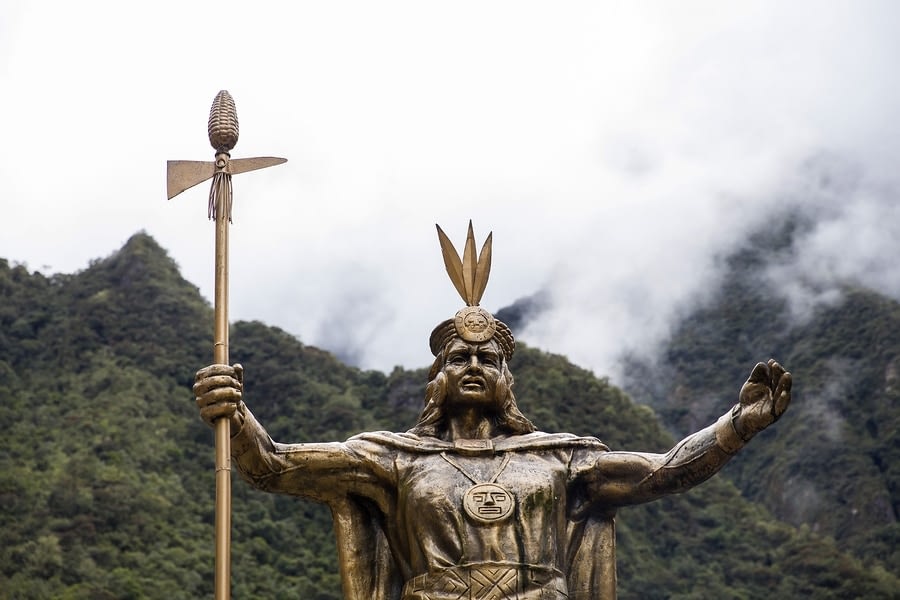 Statue of Pachacuti, Aguas Calientes, Peru