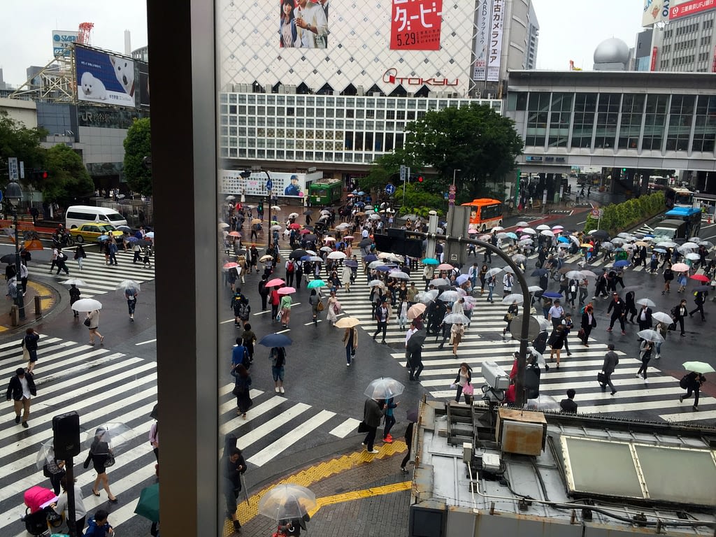 Shibuya Crossing from Starbucks, Tokyo, Japan