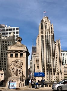 DuSable Bridge and Tribune Tower, Chicago, Illinois