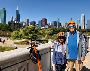 Paul and Madeline at the Shedd on Absolutely Chicago Segway Tours, Chicago, Illinois