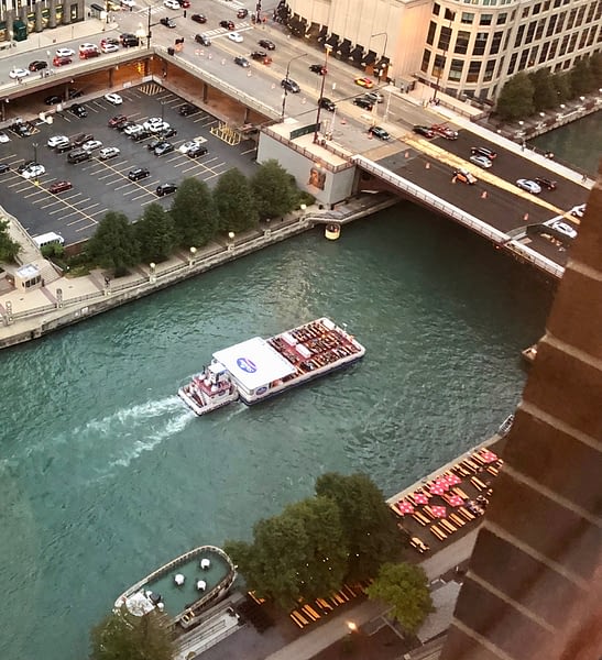 River view from Hyatt Regency Chicago, Illinois