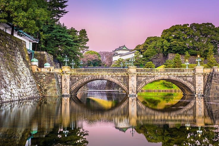 Moat and bridge, Imperial Palace, Tokyo, Japan