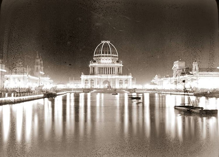 Grand Basin at Night, World's Columbian Exposition, Chicago, 1893