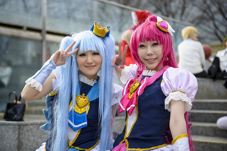 Girls Dressed as Anime Characters, Harajuku, Tokyo, Japan