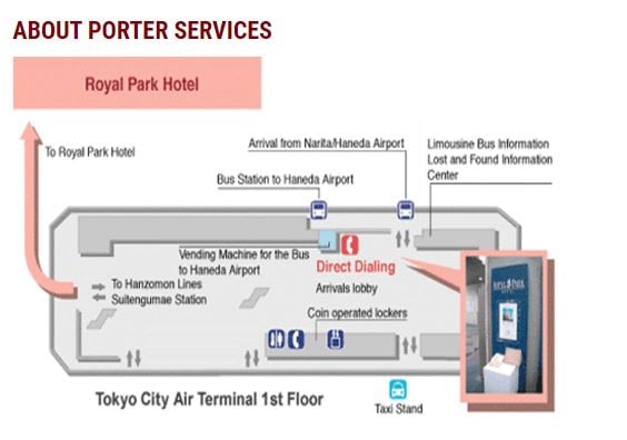 TCAT Map, Royal Park Hotel Tokyo, Japan